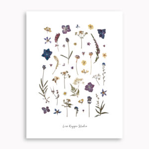 Blomsterprint: Summerblue. Lise Kryger Studio